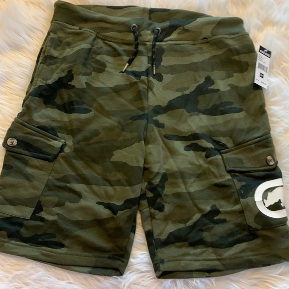 Nwt Ecko Green Camo Cargo Shorts Medium 